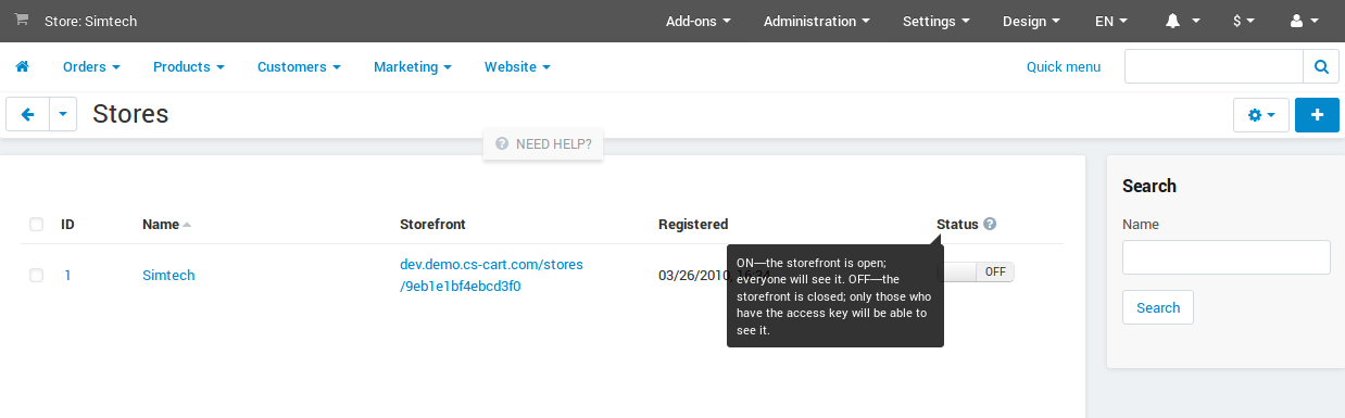 Closed CS-Cart and Multi-Vendor screenshot