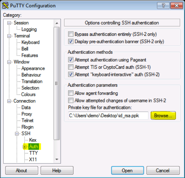 Connect via SSH